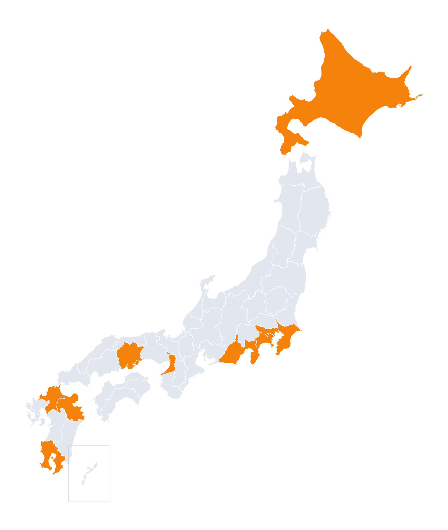 全国の民泊・ホテル・旅館M&A成約実績エリア｜Tabiji Partners